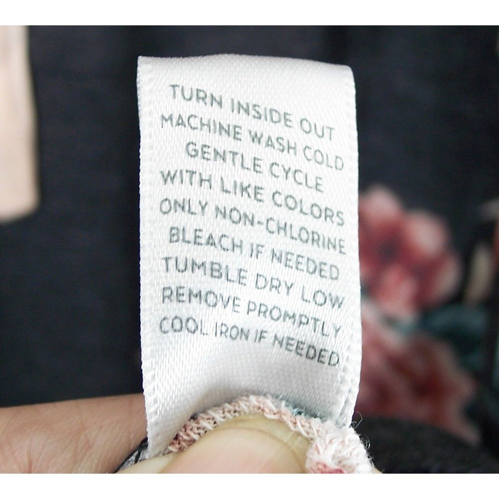 NEW Avenue 30/32 Floral Hoodie Top French Terry Long Sleeves - Picture 12 of 12